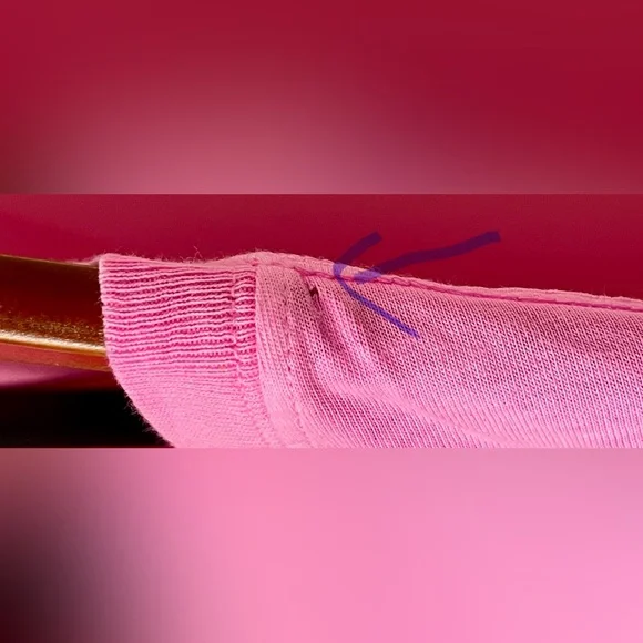 Victoria's Secret Pink Cotton Long Sleeve Crew Neck Racing 100% Cotton Sz L NWT - Picture 9 of 10